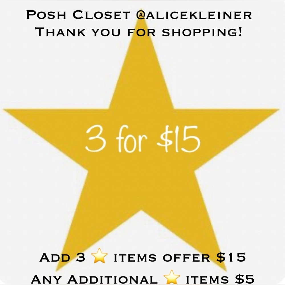 ⭐️3/$15 Bundle and SAVE